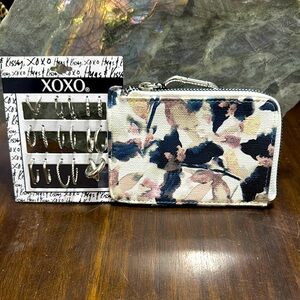 2 items!!  XOXO Earring Set and Floral Wallet